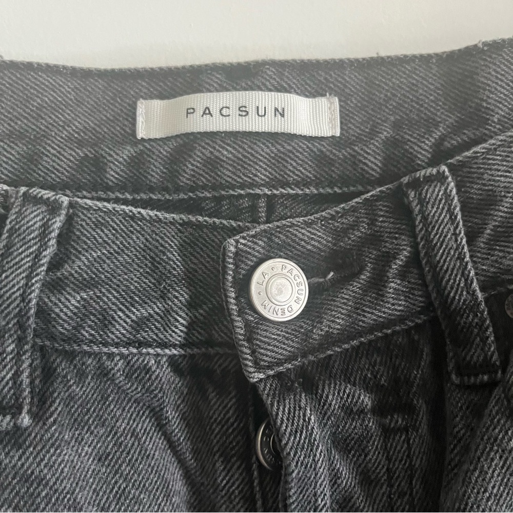 Pacsun high rise boot cut black jeans. Button fly. - Picture 3 of 8